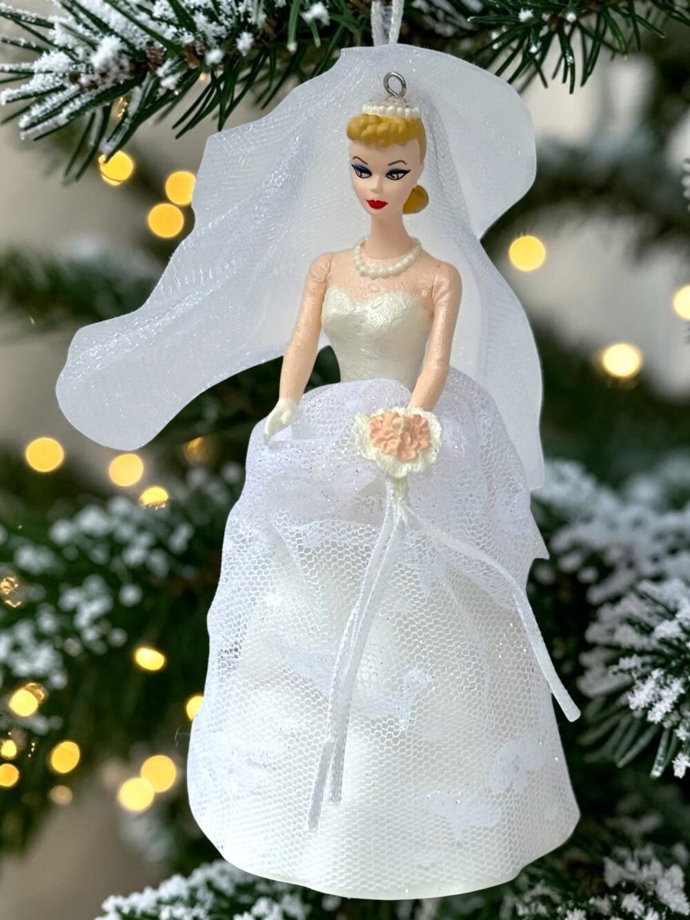 Vintage Hallmark Barbie Ornament 1997 Wedding Day QXI6812 in Box Bride